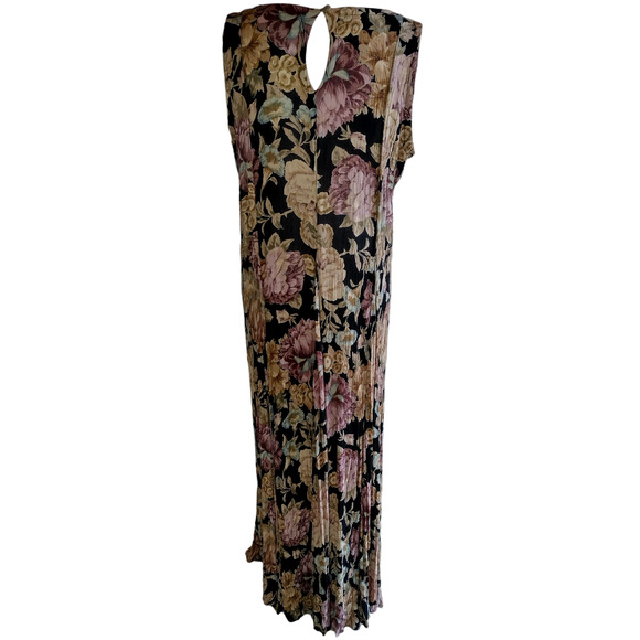 Vintage Starina Sleeveless Boho 90s Floral Maxi Dress 100% Rayon Size Medium - Picture 6 of 9